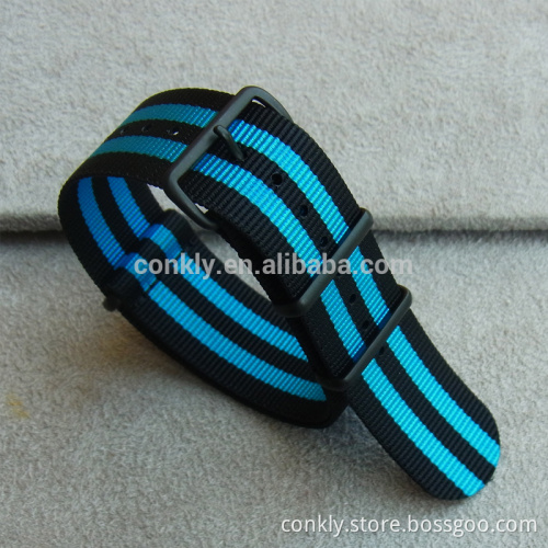 20mm NATO watch straps with mate black PVD